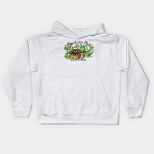 Forever Alone Desert Tortoise and paddle cacti Kids Hoodie